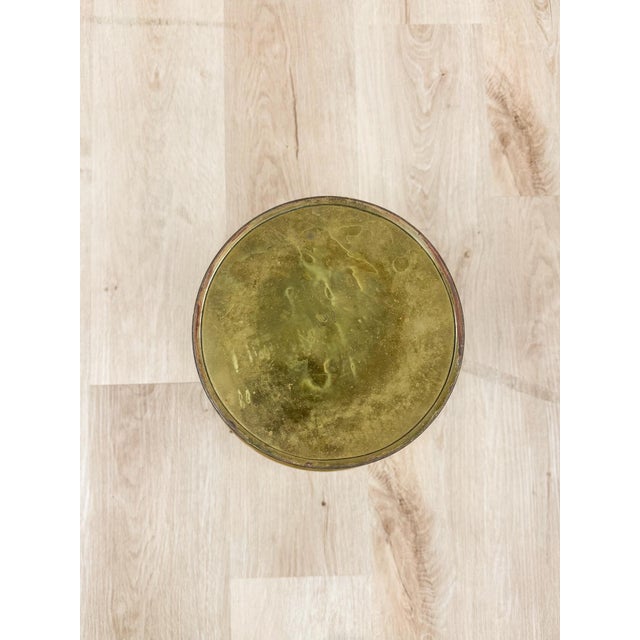 Large Vintage Brass Planter VaseMCM Hollywood Regency Coastal Eclectic For Sale In Tampa - Image 6 of 8