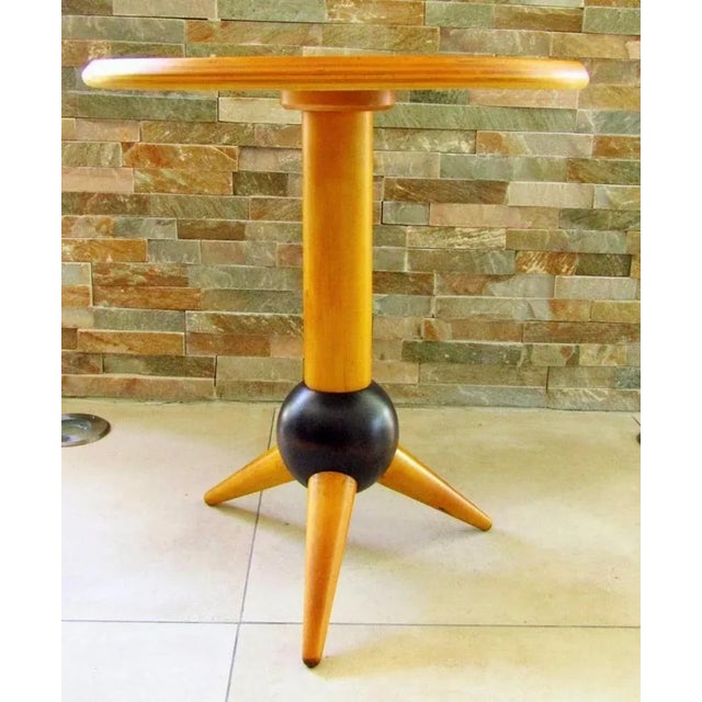 Brown French Sputnik Side Table, 1960s For Sale - Image 8 of 17