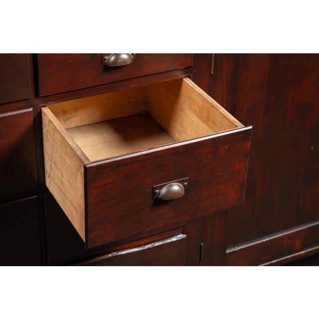 Early 20th Century Apothecary Counter With Drawers and Cupboards For Sale - Image 13 of 14
