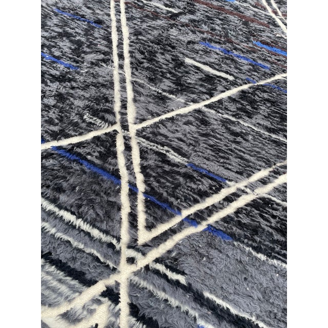 Moroccan Beni Ourain Rug, Expert Berber women wove and knotted this Beni Ourain style rug using their bare hands. Natural...