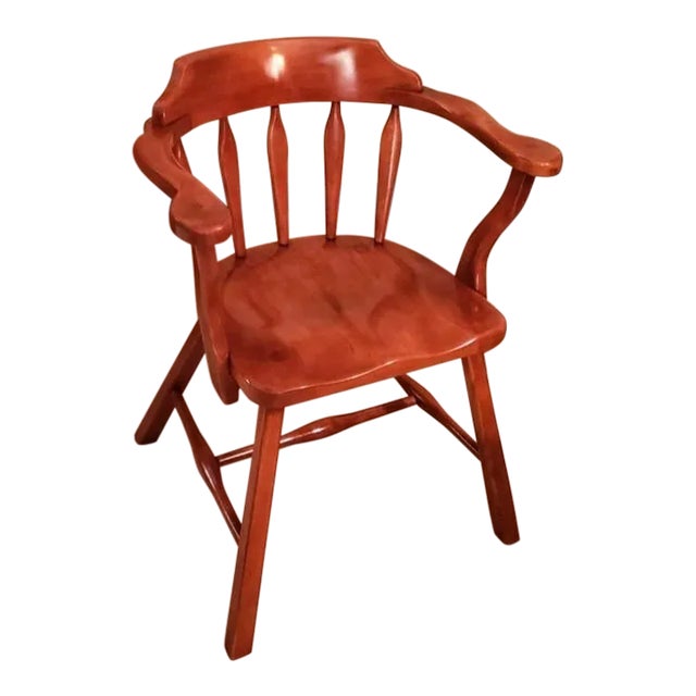 1950s Maple Captain's Chair Chairish