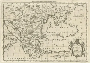 Map of the Ottoman Empire in Europe, 1760s