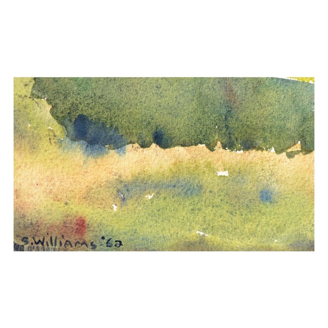 Impressionist Sidney Williams Carmel Valley Adobe Watercolor on Paper 1960s For Sale - Image 3 of 5