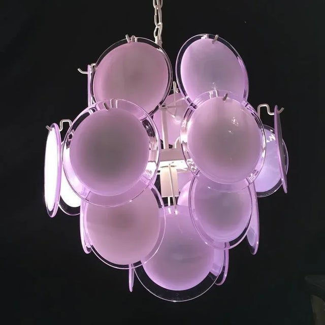 1970s Disc Murano Chandelier from Vistosi, 1970s For Sale - Image 5 of 9