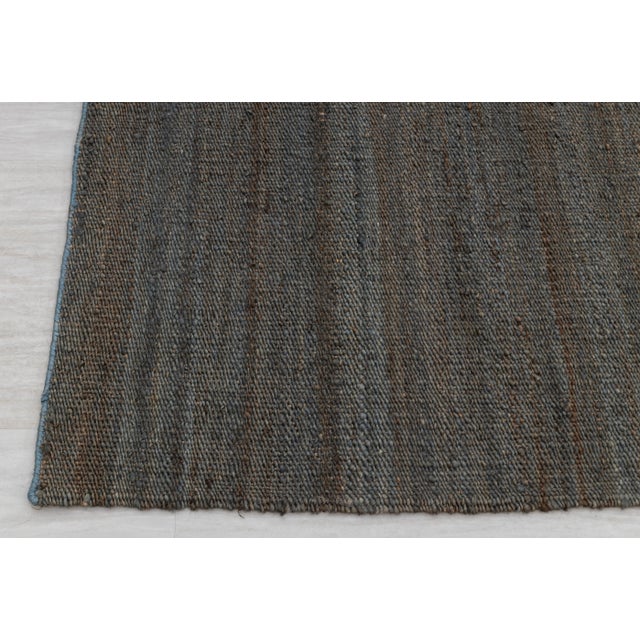 Not Yet Made - Made To Order Grey Solid Handwoven Premium Natural Jute Yarn Flatweave Rug 5x8 Ft. For Sale - Image 5 of 12