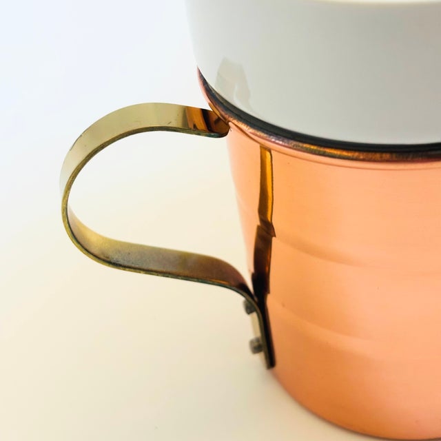 Ceramic Vintage Copper and Ceramic Mugs - Set of 4 - Made in Korea For Sale - Image 7 of 15