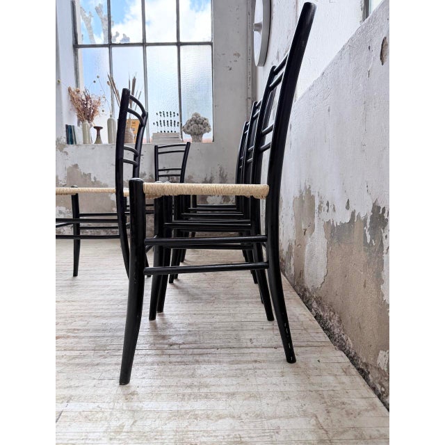 Italian Braided Rope Chairs, 1960s, Set of 6 For Sale - Image 15 of 18