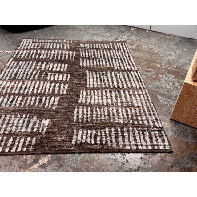 6ft × 8ft 5in Restoration Hardware Esma Hand Knotted Wool Area Rug For Sale - Image 11 of 12