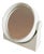 Mid-Century Space Age White Double-Sided Vanity Mirror, 1970s For Sale