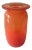 Orange Hand - Blown Art - Glass Vase For Sale