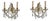 1980s Pair of French Style Brass & Glass Chandelier Type Wall Sconces For Sale