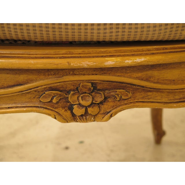 1960s Vintage Mid Century French Style Paint Decorated Arm Chairs- A Pair For Sale - Image 5 of 13