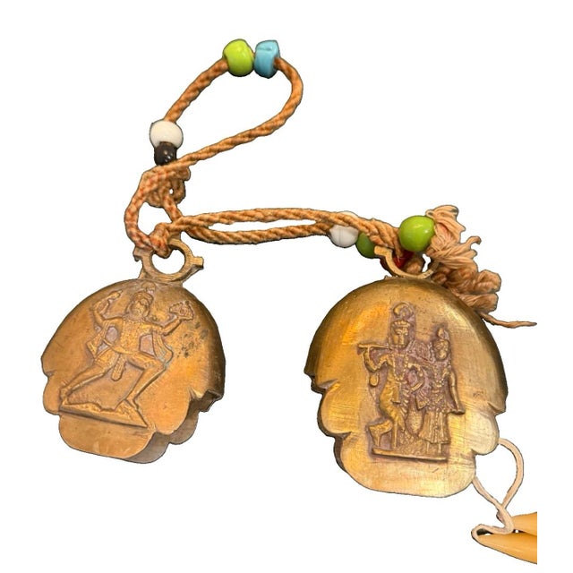 Mid-20th Century Indian Brass Hindu Deity Hanging Bells - Pair For Sale - Image 9 of 10