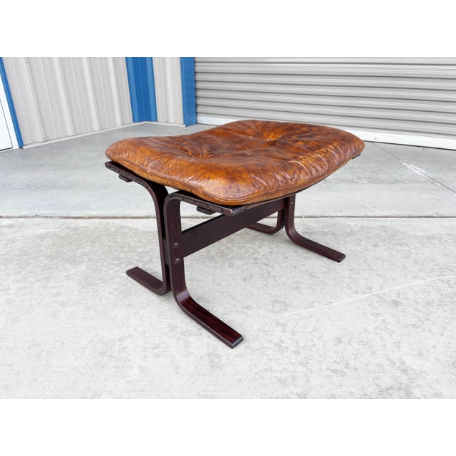 1960s Mid Century "Siesta" Chair & Ottoman Attributed to Ingmar Relling for Westnofa For Sale - Image 14 of 15