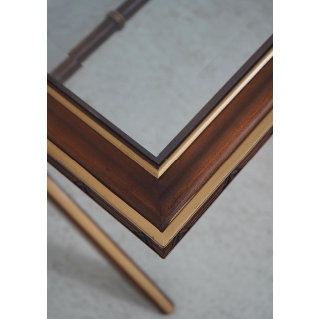 EJ Victor Ej Victor Glass Top Regency Style Coffee Table For Sale - Image 4 of 15