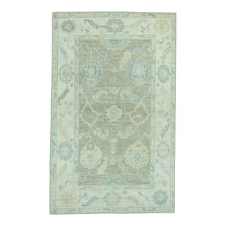 Turkish Oushak Rug 3'11" x 6'3" #19259 For Sale