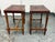 Estudio Taller Corongo Tooled Leather Top Side Tables, Vintage For Sale - Image 4 of 12