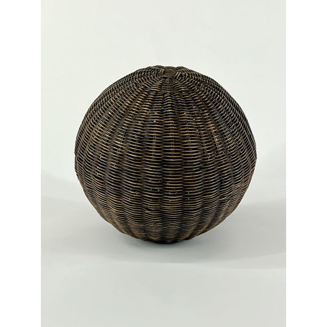 1990s Large Vintage Decorative Wicker Ball For Sale - Image 5 of 9