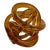 Vintage Amber Infinity Knot Glass Sculpture For Sale