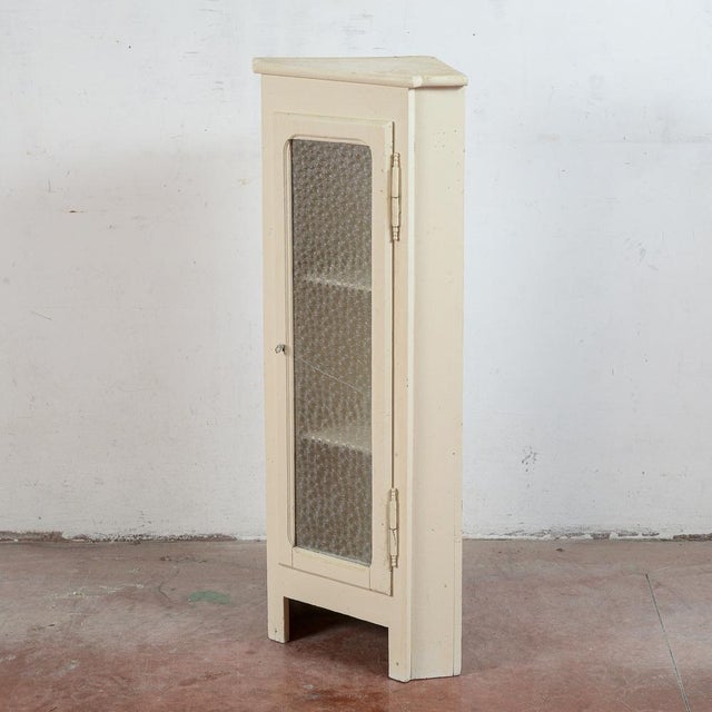 Wood Small Vintage Corner Display Cabinet For Sale - Image 7 of 11