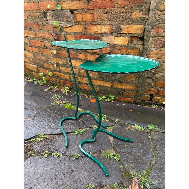 Salterini Lotus Leaf Nesting Tables - Set of 2, Attributed For Sale In Atlanta - Image 6 of 6