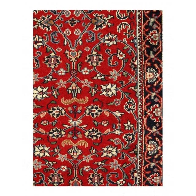 Persian Pasargad Red Hand Knotted Kashan Runner For Sale - Image 3 of 4
