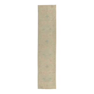 Modern Vintage Oushak Style Runner - 03'01 X 14'02