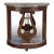 Empire Demilune Lyre Console in Mahogany With St. Anne Marble Top For Sale