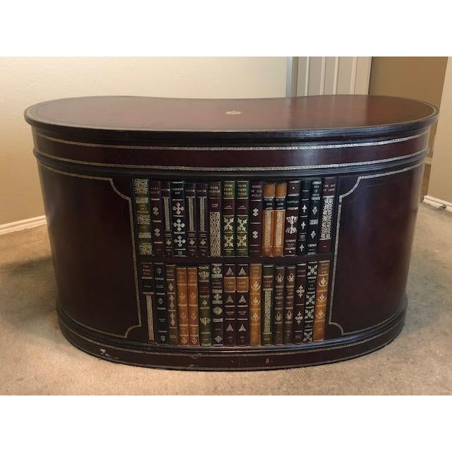 Trompe l'Oeil Bean Shape Mahogany Desk For Sale In Dallas - Image 6 of 6