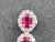 4.54 Ct Natural Burma Ruby & Diamond Earrings - 2 Pieces For Sale In Chicago - Image 6 of 9