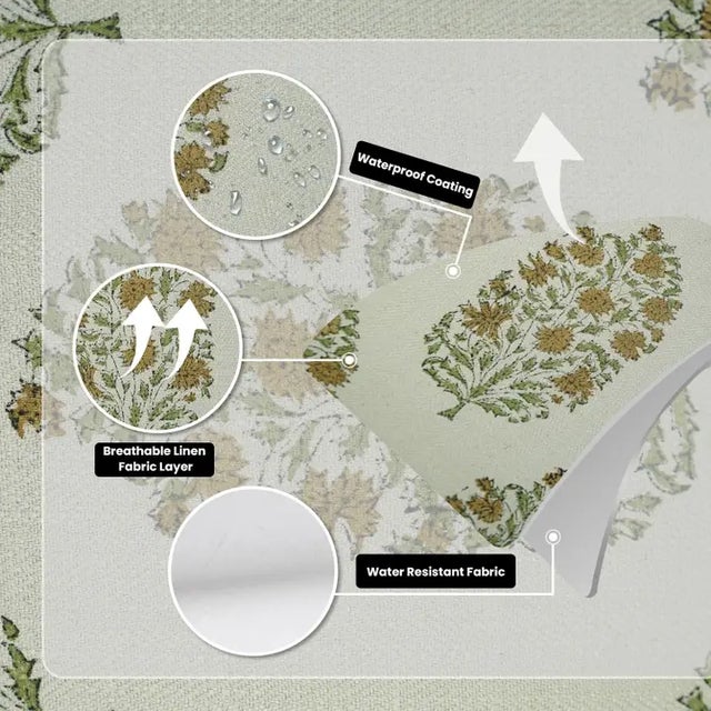 Home Decor Water Replicant Cushion Cover 22x22 Inch Cotton Linen- Virat For Sale - Image 4 of 6