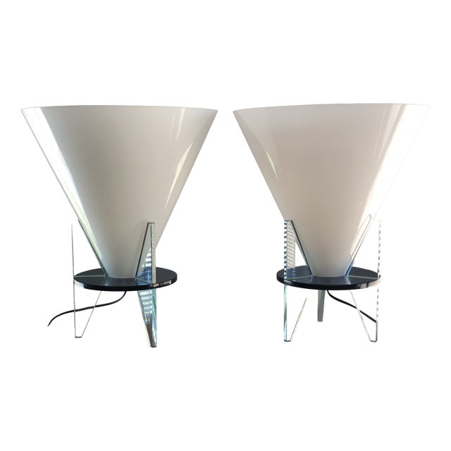 Glass Model Otéro Lamps by Rodolfo Dordoni for Fontana Arte, 1986, Set of 2 For Sale