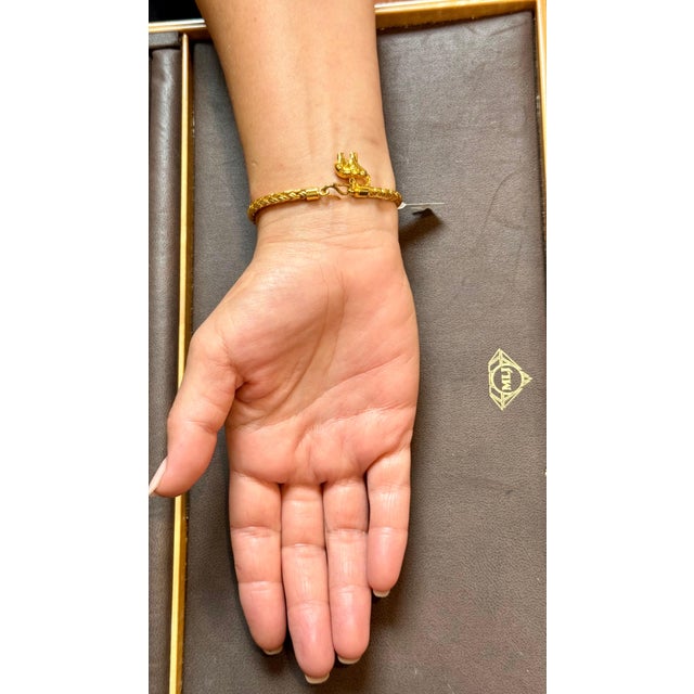 Vintage Love Nest Yellow Gold Woven Bracelet in 18 Kt Yellow Gold For Sale - Image 13 of 18