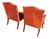 1980s 1980s Commanding Presence & Timeless Artistry: A Pair of Charles Stewart Company Shield-Back Leather Armchairs. For Sale - Image 5 of 12