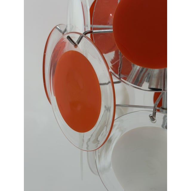 Six-Light Chandelier with Murano Glass Discs, 1960 For Sale - Image 6 of 11