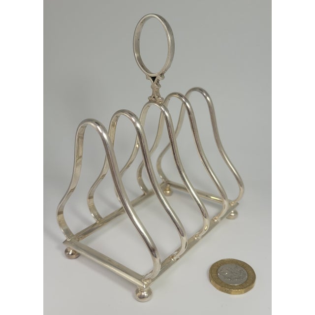 Edwardian English Sheffield Silver Toast Rack, 1900 For Sale - Image 14 of 14