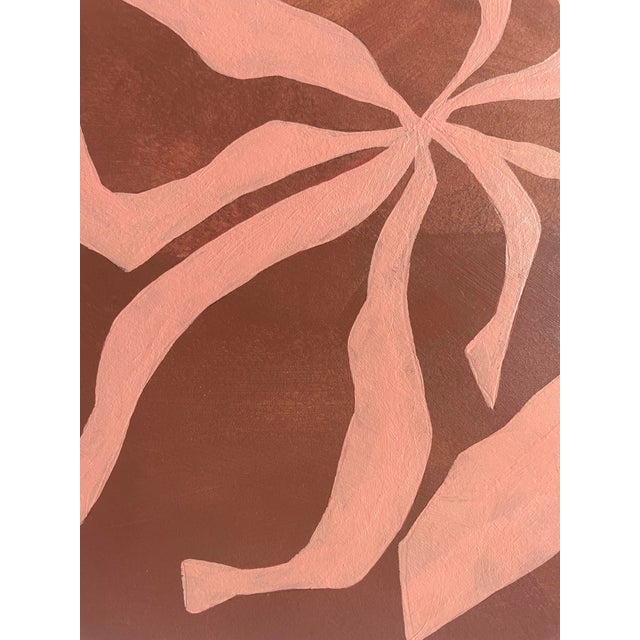 Abstract minimalist acrylic painting on French hand crafted cotton paper. Framed in a gold frame. All works on paper are...