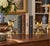 A handsome pair of circa 1980s cast brass bookends modeled as miniature celestial armillary sundials. Intersecting brass...