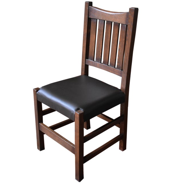 Set of 2 - Mission Spindle Dining Side Chair #240 - Walnut For Sale In Chicago - Image 6 of 6