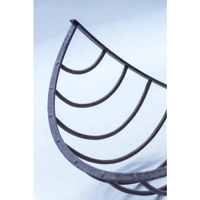 Cast Iron Basket or Sculpture For Sale - Image 4 of 6