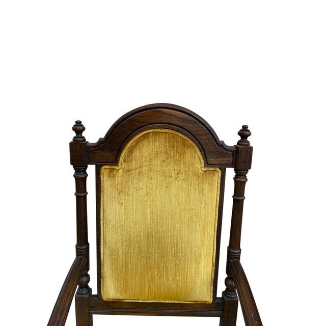 Ethan Allen 1980s Ethan Allen Jacobean Royal Charter Oak Dining Room Armchairs Gothic Pair For Sale - Image 4 of 15