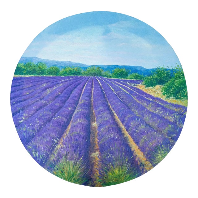 1960s Claudio Ciardi - Fioritura Di Lavanda, Oil on Board For Sale