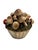 Mid 20th Century Vintage Italian Tromp l'Oeil Hand-Painted Woven Ceramic Basket of Mushrooms For Sale - Image 5 of 17