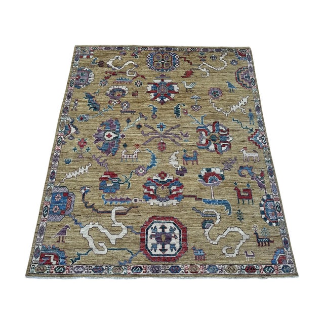 Traditional 8.2x9.10 Sultanabad Persian Carpet With Animals, Camel For Sale - Image 3 of 11