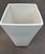 Vintage Pottery Barn Large Glossy White Geometric Ceramic Vase – Modern Minimalist Sculptural Vessel For Sale - Image 10 of 12