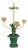 Vintage Floral Tulip Table Lamp – Hand-Painted Metal Tole Style Accent Lamp For Sale
