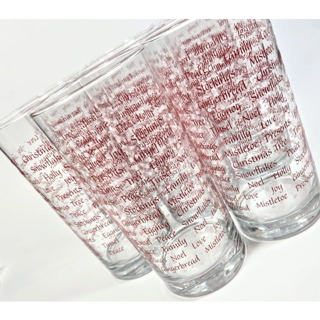 Contemporary Holiday Greetings Tumblers- Set of Eight For Sale - Image 3 of 11