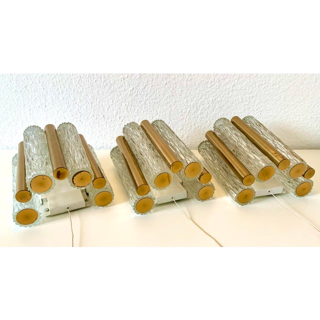 Vintage Crystal Glass Wall Lamp from Kaiser Leuchten, 1960s For Sale - Image 10 of 12