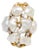 1980s Vintage Cellino 18k Diamond Natural Pearl Cocktail Ring, Size 5.75 For Sale