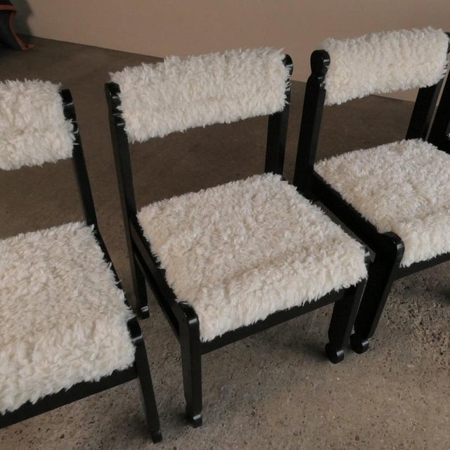 1980s Fluffy Dining Chairs, 1980s, Set of 6 For Sale - Image 5 of 17